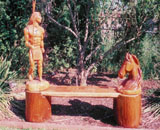 Bench with Indian Loin Cloth Horse Head